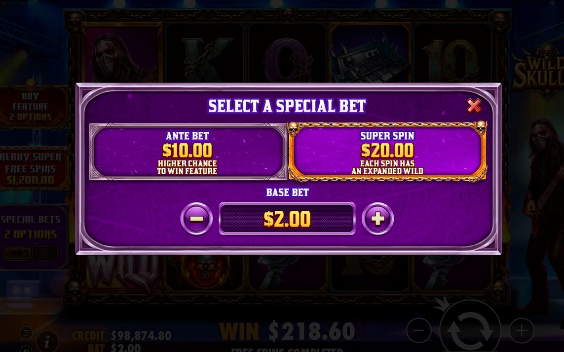 Bonus summary screen once the Free Spins end