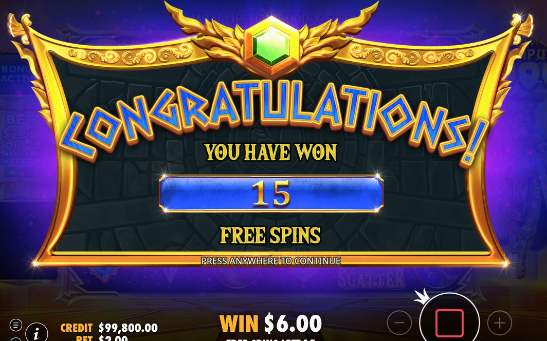 Free Spins round in play, with the Total Multiplier running